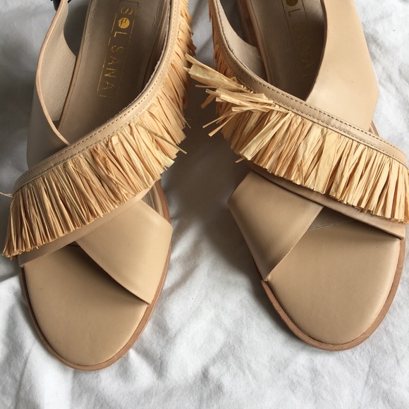 Sol Sana Nude Fringe Sandals Sz 39 - Picture 3 of 8